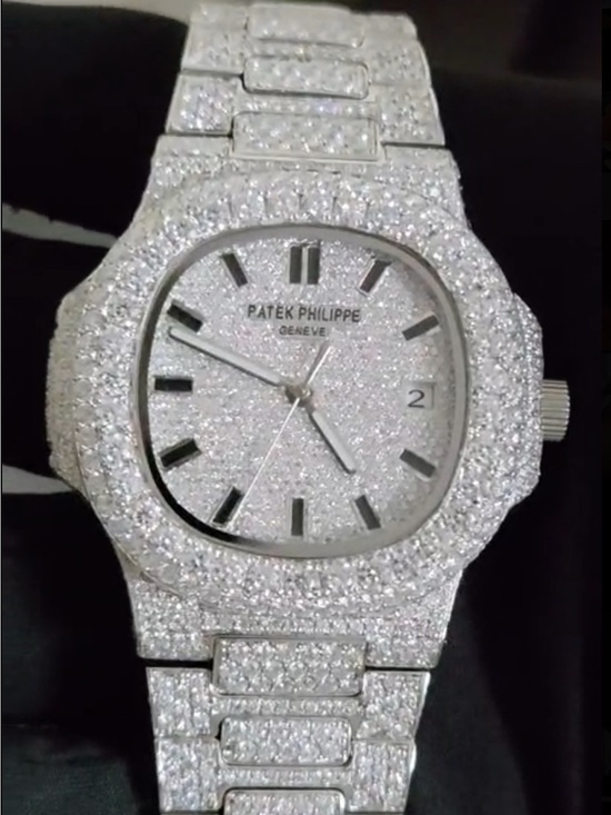 Patek Philippe Other - Patek Philippe Silver Pavé MOISSANITW-Style Bracelet Watch